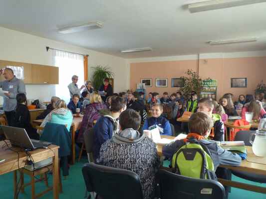 Den na ekofarmě pro žáky základní školy v Hustopečích.