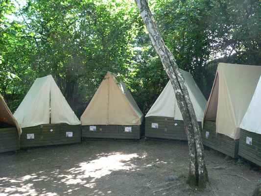 Březovka - Jedna ze stanových osad tábora